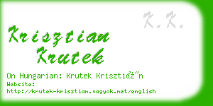 krisztian krutek business card